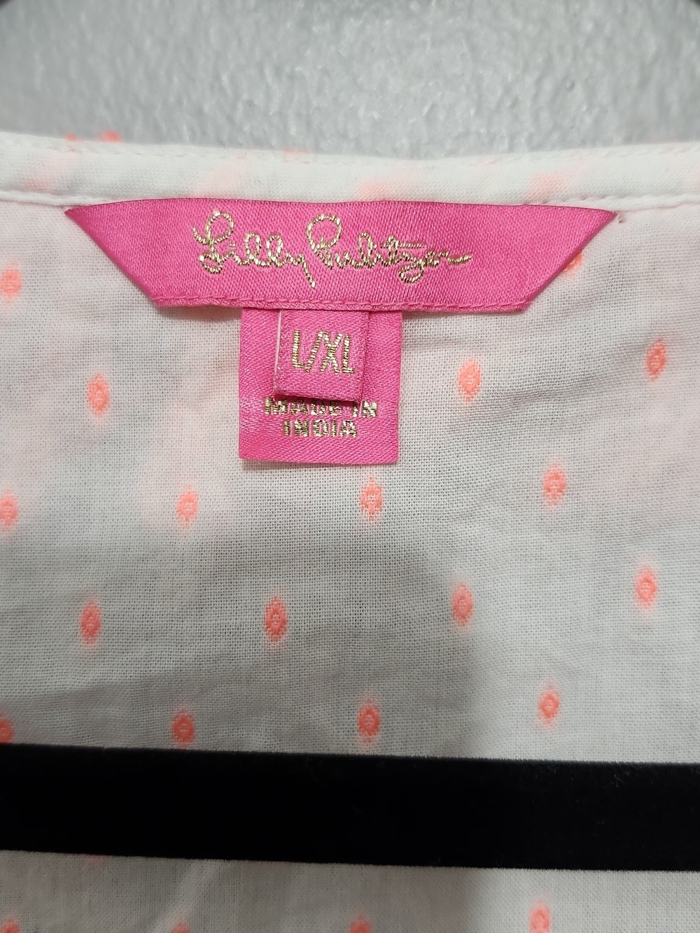 Lilly Pulitzer Kipper Cover Up White with Pink Tassel Trim Size L/XL - Picture 3 of 7
